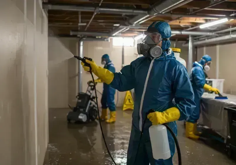 Basement Sanitization and Antimicrobial Treatment process in Princeton, IL